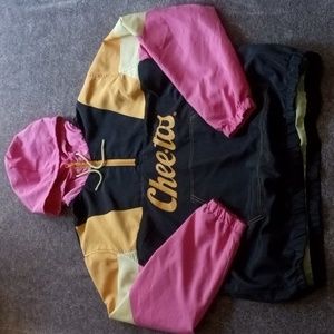 Cheetos retro style windbreaker color block
